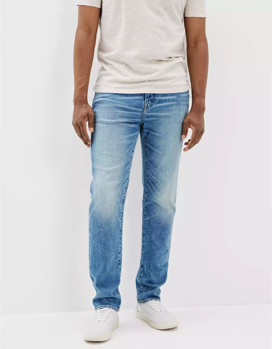 Jean American Eagle AE Flex Athlétiques Droit Multicolore Homme | NKP-06207637